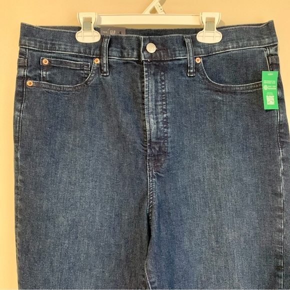 GAP The Skinny Sky High dark wash jeans size 33/16R NWT - Picture 6 of 8